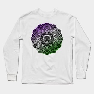 Genderqueer Pride Striped Mandala Long Sleeve T-Shirt